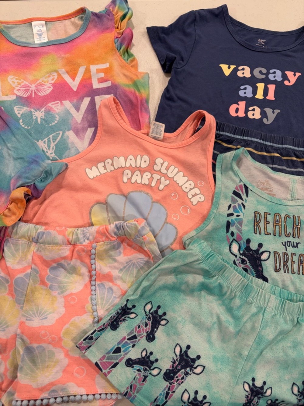4 Girls Summer PJ Sets